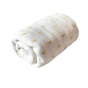 Aden + Anais | Cream "Bees" Cotton Muslin Swaddle | Size 48"x45"